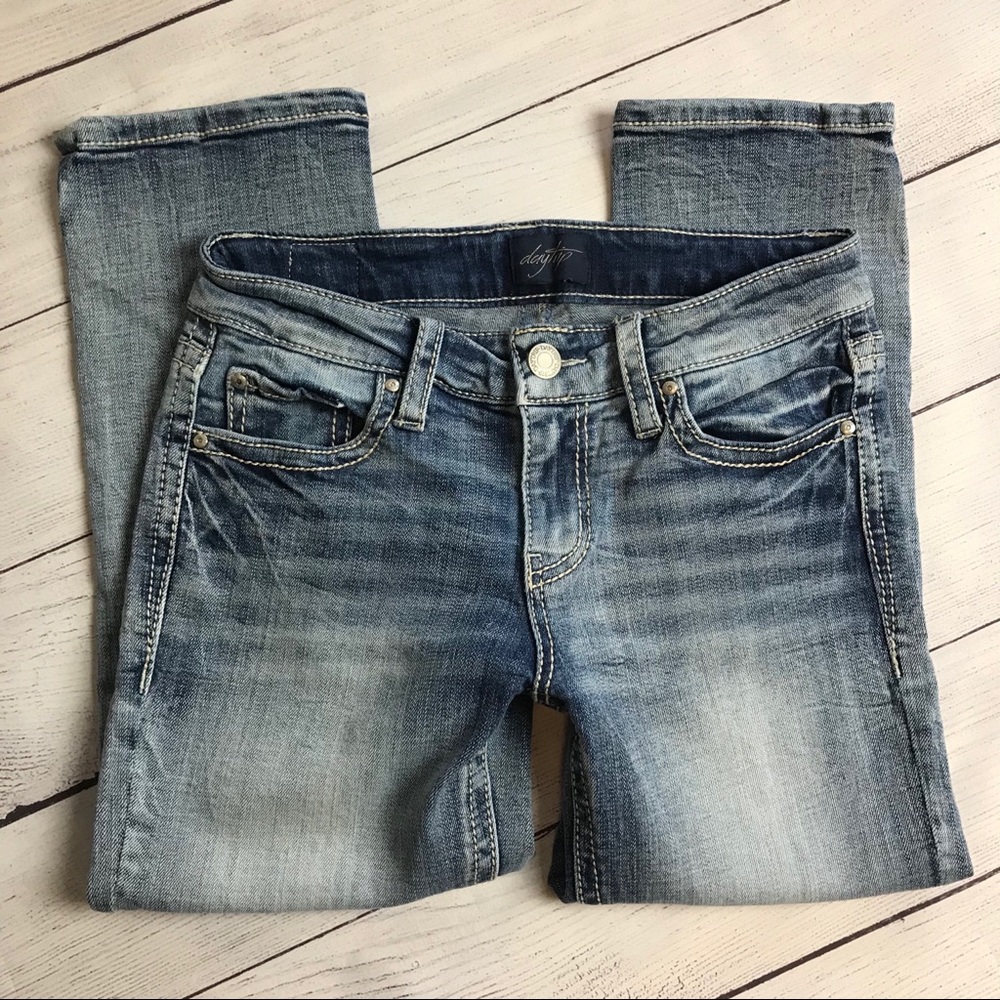 Daytrip Virgo Distressed Cropped Capri Jeans Sz 25